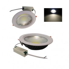 30W 8 Inch AC100-240V COB LED Recessed Down Light Ceiling Light Lamp 3000K/4000K/6000K Dimmable